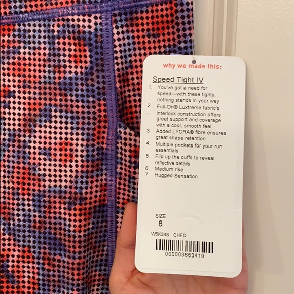 NWT Lululemon Speer Tight IV legging - size 8 - Picture 5 of 6